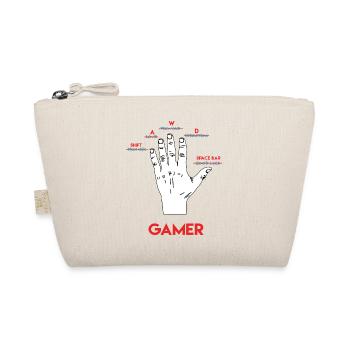 Gamer Shirt- Gamers Hand Back - Bio-Täschchen - Natur - Vorne
