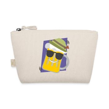 Vatertag Geschenk Bier mit Sonnenbrille Idee - Bio-Täschchen - Natur - Vorne