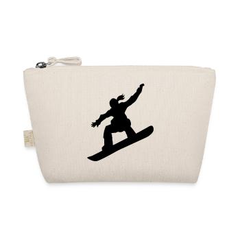 Snowboarding female eu - Organic Pouch - nature - Front