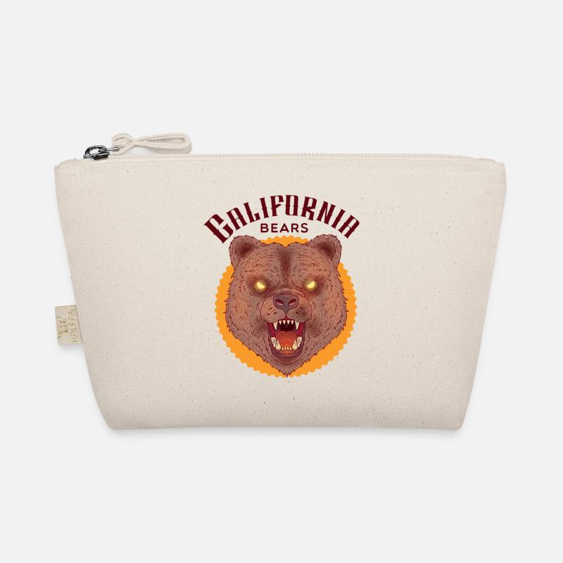 evil bear with bright eyes Organic Pouch