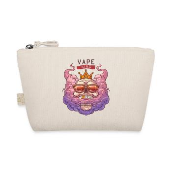 Vape Totenkopf mit Krone und Brille - Bio-Täschchen - Natur - Vorne