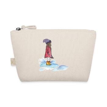 Une fille joue sous la pluie et saute dans une flaque - Trousse biologique - nature - Devant