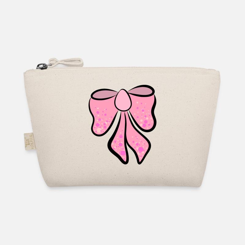 beautiful pink, pink bow, gift idea Organic Pouch