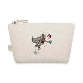 Monkey and mobile phone - Organic Pouch - nature - Front