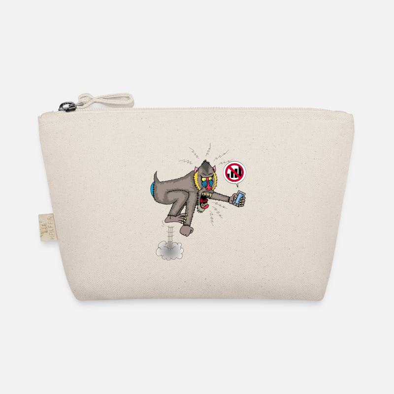 Monkey and mobile phone Organic Pouch