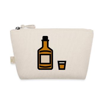 Whiskyflasche, Whiskeyflasche - Bio-Täschchen - Natur - Vorne