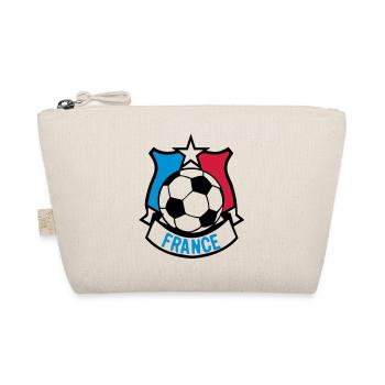 France flag football supporter ecusson7 ba - Organic Pouch - nature - Front
