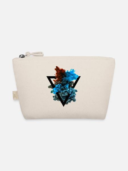 Color Cloud Colored Colorful Triangle Hipster T-Shirt - Organic Pouch - nature - Front