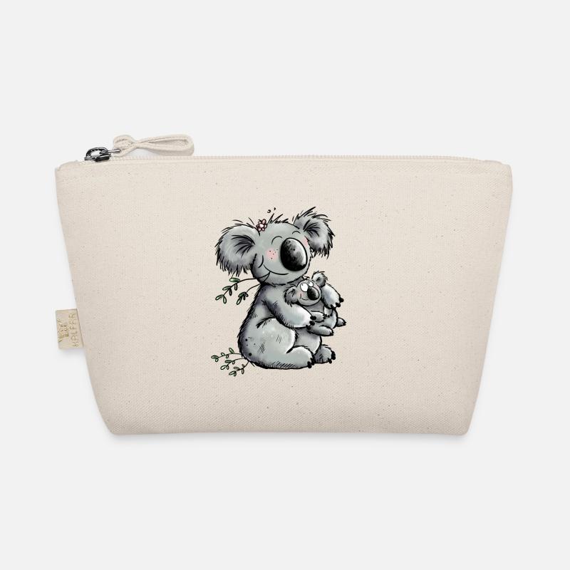 Süße Mama Koala Mit Baby Schwangerschaft Geschenk - Bio-Täschchen - Natur