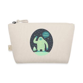 Merry Christmas Yeti - Organic Pouch - nature - Front