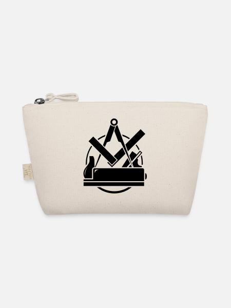 Carpenter emblem, Carpenter Logo - Organic Pouch - nature - Front