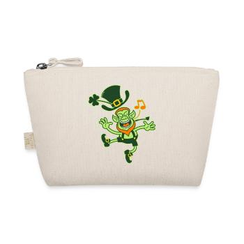 Lutin de Saint-Patrick danse et chante joyeusement - Trousse biologique - nature - Devant