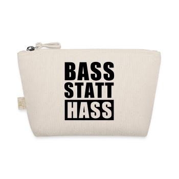 Bass statt Hass ! Peace Love Unity Respect Rave - Bio-Täschchen - Natur - Vorne