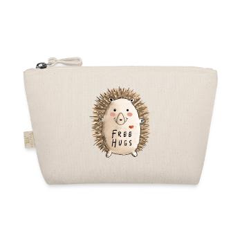 Free Hugs Igel I Kinder Comic Geschenk Herbst - Bio-Täschchen - Natur - Vorne