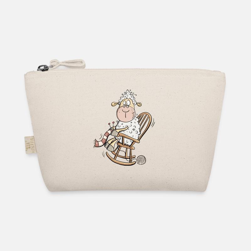 Strickendes Schaf I Oma Großmutter Fun Shirt Bio-Täschchen