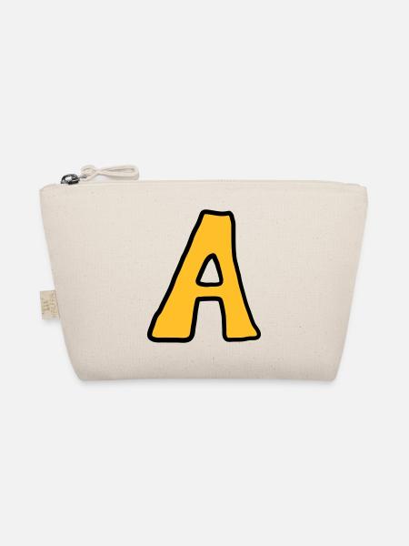 Letter A comic cartoon - Organic Pouch - nature - Front