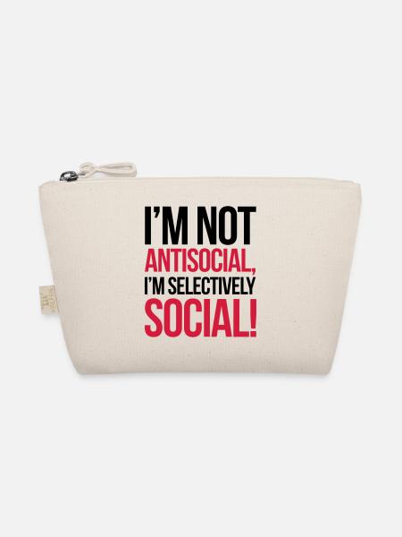 Antisocial - Bio-Täschchen - Natur - Vorne