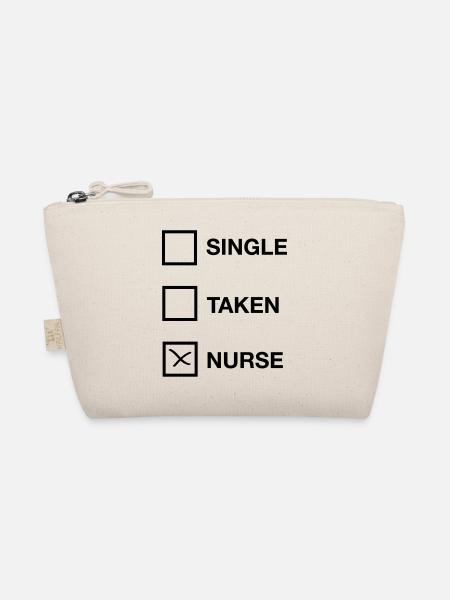 Single, Taken, Nurse - Bio-Täschchen - Natur - Vorne