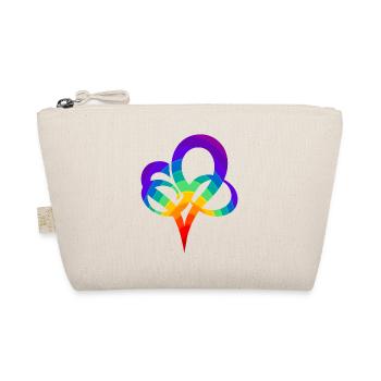 Buntes LGBTQ Herz Symbol Polyamorie Geschenk - Bio-Täschchen - Natur - Vorne