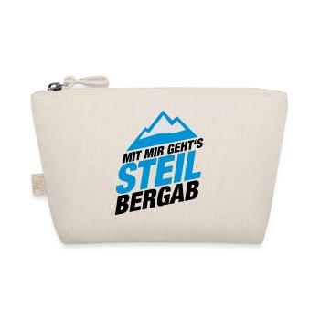 Es geht steil bergab Ski Snowboard Shirt - Bio-Täschchen - Natur - Vorne