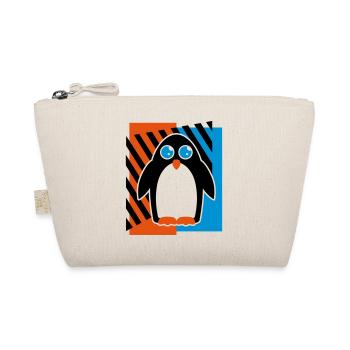 Pinguin Design - Bio-Täschchen - Natur - Vorne