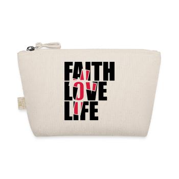 Red cross design jesus cool faith love life faith - Organic Pouch - nature - Front