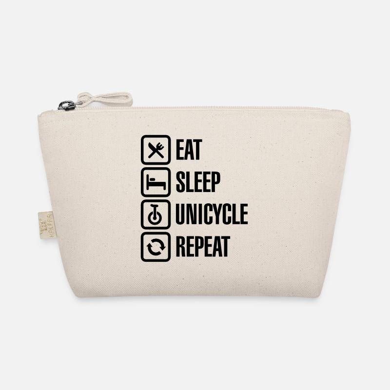 Eat sleep unicycle repeat unicycling circus clown Organic Pouch