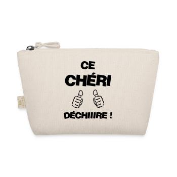 Chéri Love Chérie Amour Femme Mari Valentin - Organic Pouch - nature - Front