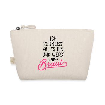braut hochzeit spruch - Bio-Täschchen - Natur - Vorne