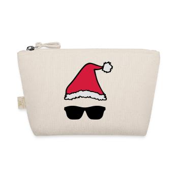 Christmas Hat Sunglasses Xmas Shades - Organic Pouch - nature - Front