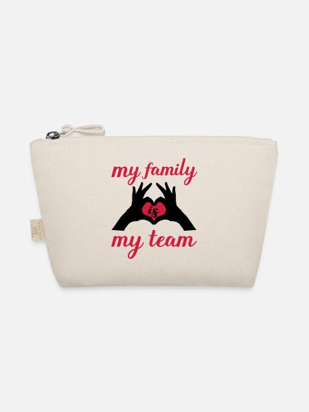 my family heart my team - Bio-Täschchen - Natur - Vorne