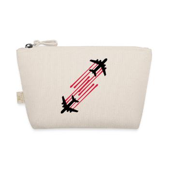 2 blood drops chemtrails graffiti stamp line airpl - Organic Pouch - nature - Front