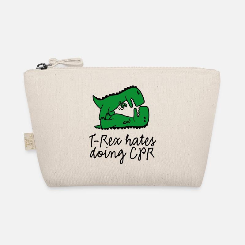 T-Rex hates doing CPR Erste Hilfe Ausbilder - Bio-Täschchen - Natur