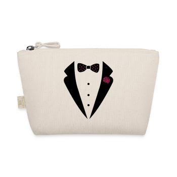 bow_tie_anzug_002 - Bio-Täschchen - Natur - Vorne