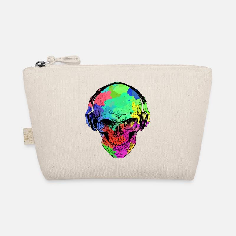 RAINBOW SKULL HEADPHONE Organic Pouch