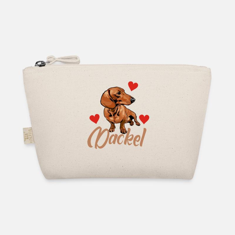 Dackel mit Herzen :-) Bio-Täschchen