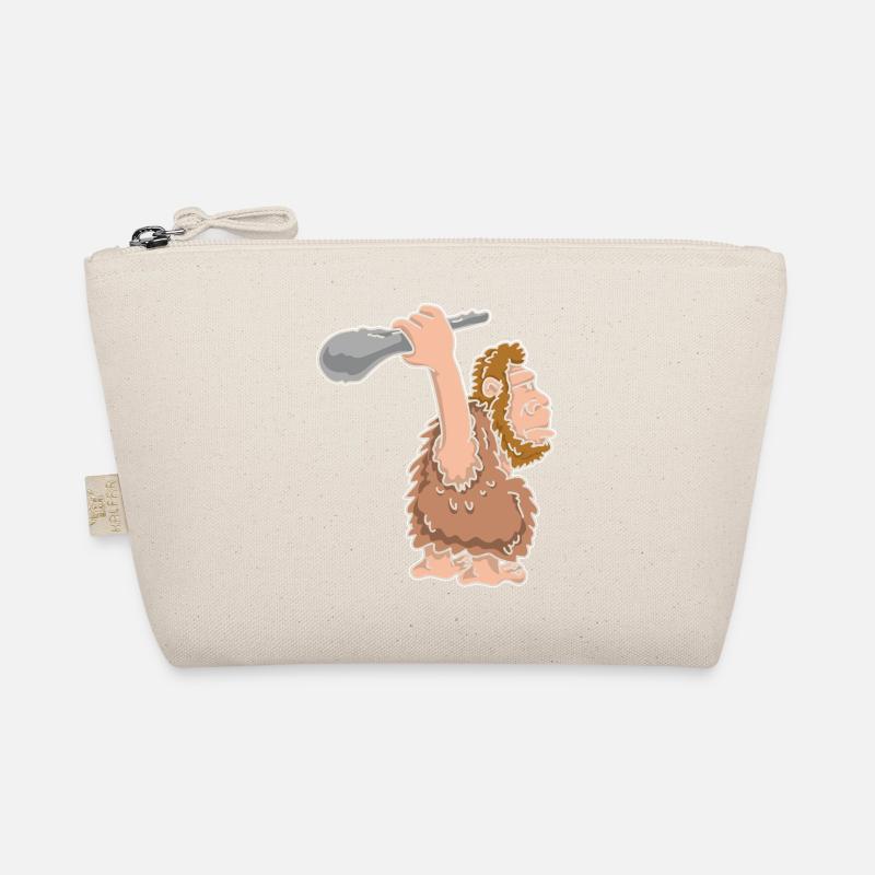 Steinzeit Mensch mit Keule Bio-Täschchen