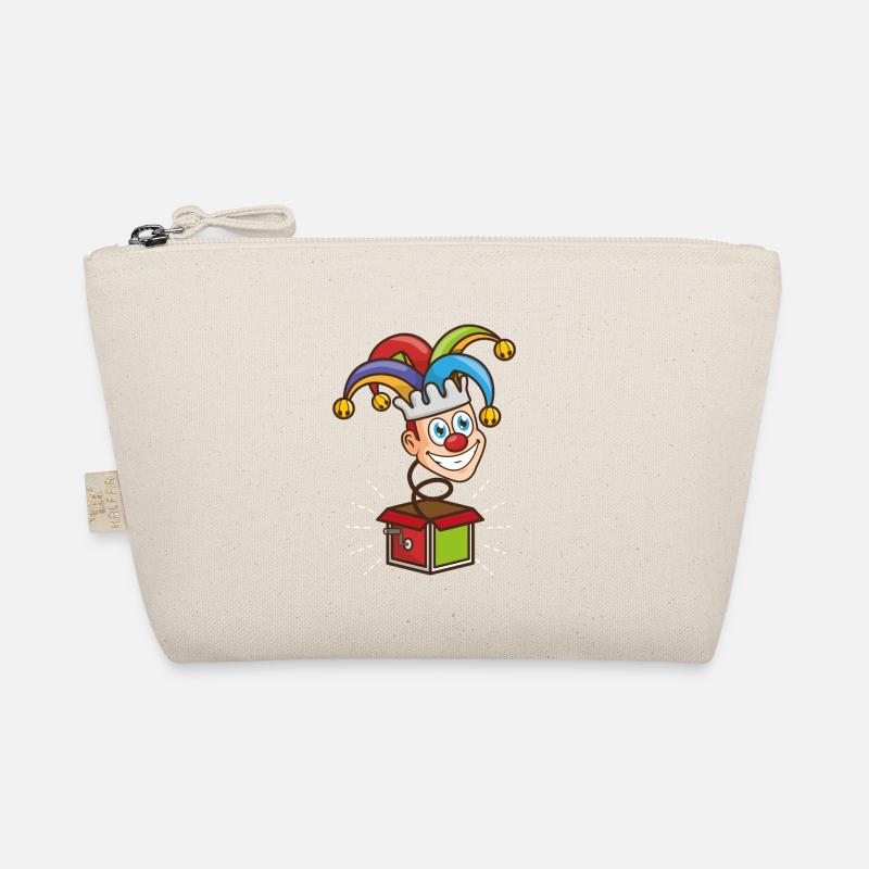 Clown der aus der Box springt Bio-Täschchen