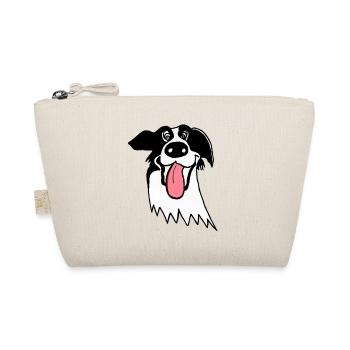 Cute Border Collie - Organic Pouch - nature - Front