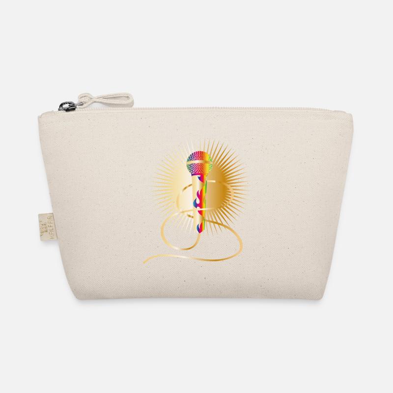 microphone doré avec éléments arc-en-ciel Trousse biologique