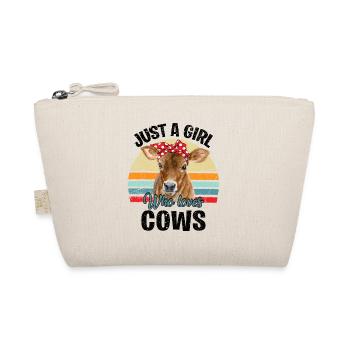 Just A Girl Who Loves Cows - Organic Pouch - nature - Front