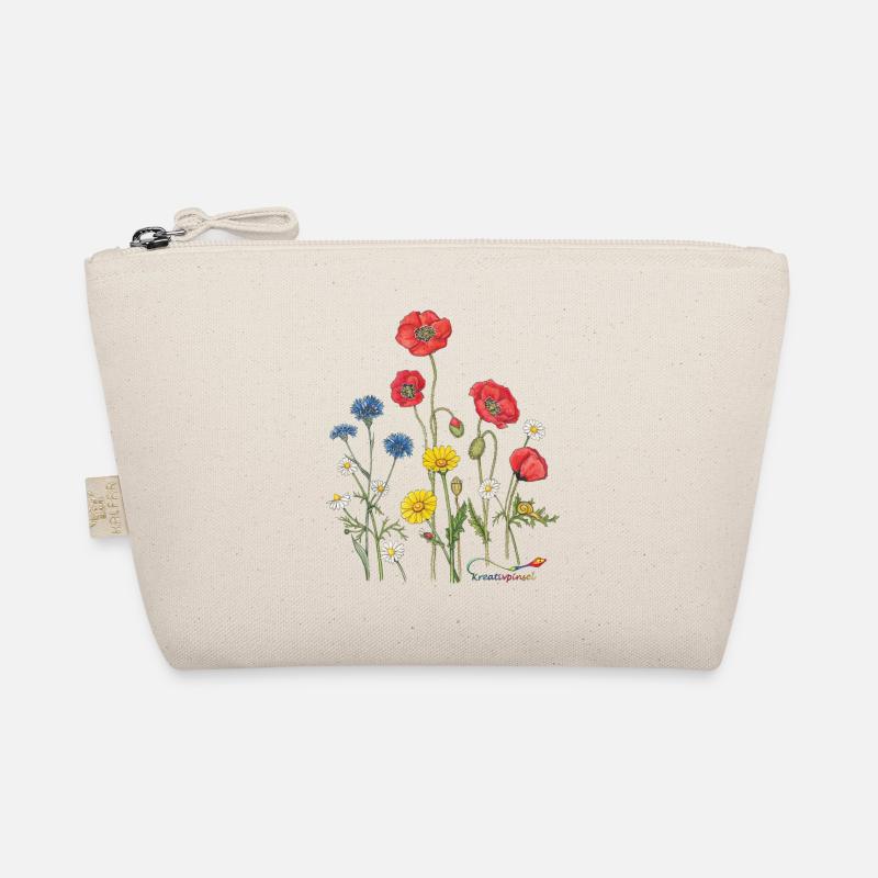 Bunte Blumenpracht - Bio-Täschchen - Natur
