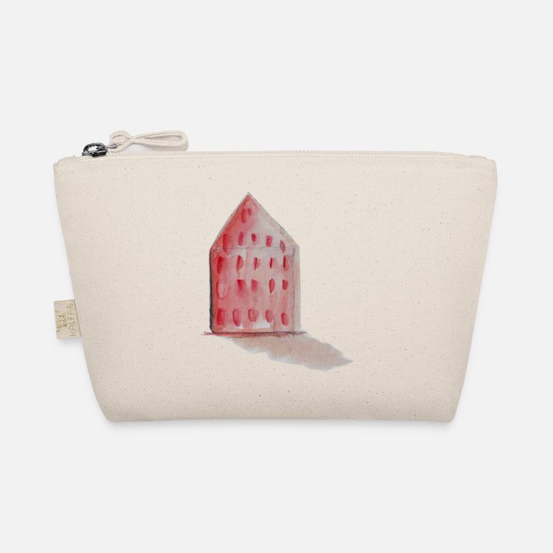 Ein rotes Haus - Hausmann sein :) - Bio-Täschchen - Natur