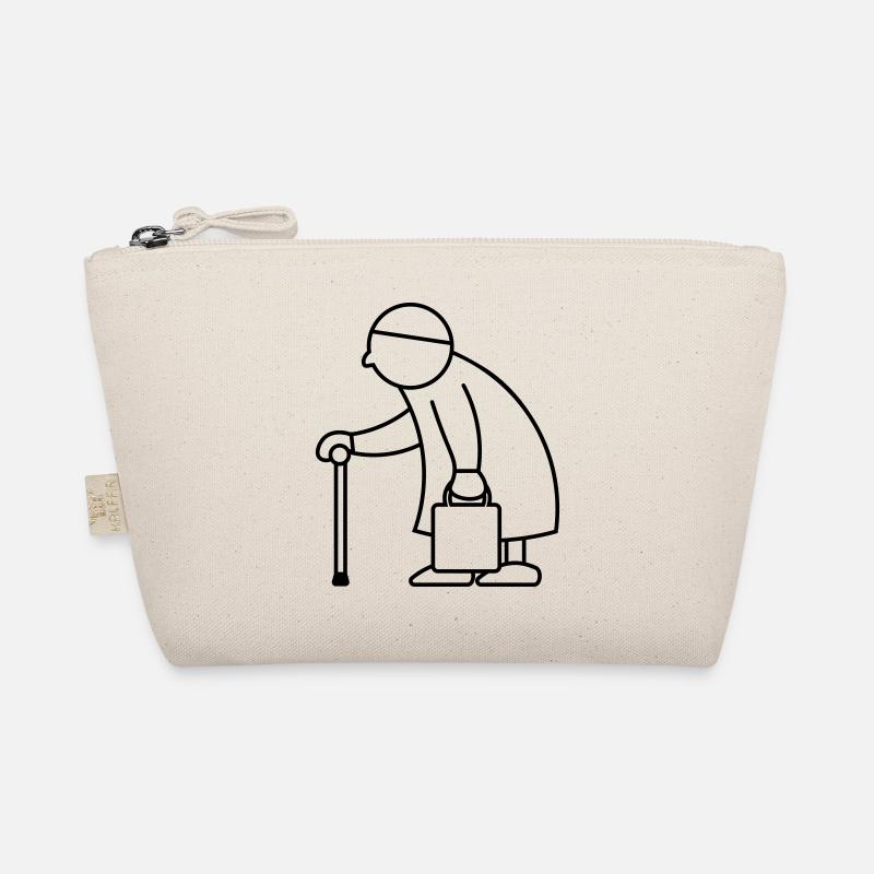 Vieille dame avec sac à provisions Trousse biologique