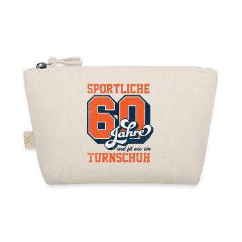 Sportliche 60 Jahre und fit wie ein Turnschuh - Bio-Täschchen - Natur - Vorne