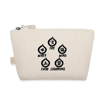 Japanese Kanji Symbols Fire, Air, Lightning, Eart. - Organic Pouch - nature - Front