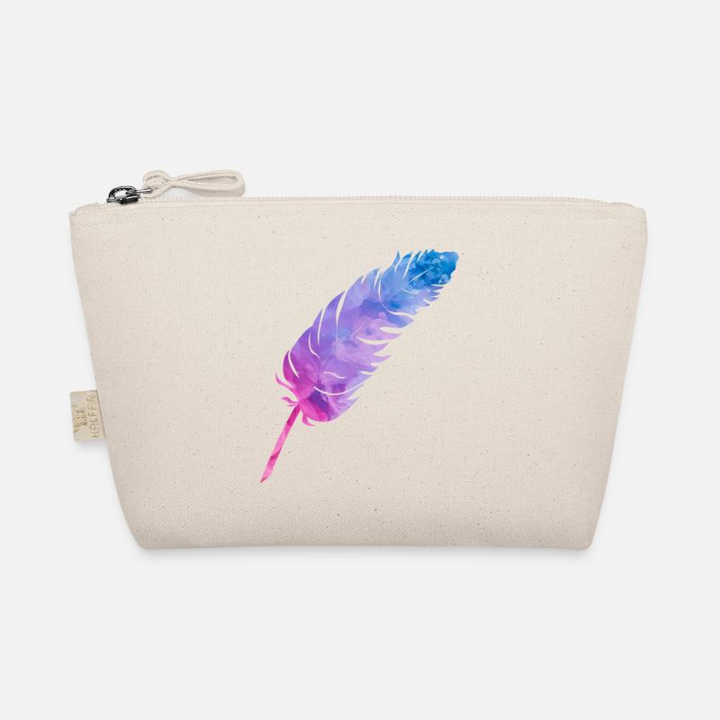 Plume colorée dans des tons violets - Trousse biologique - nature