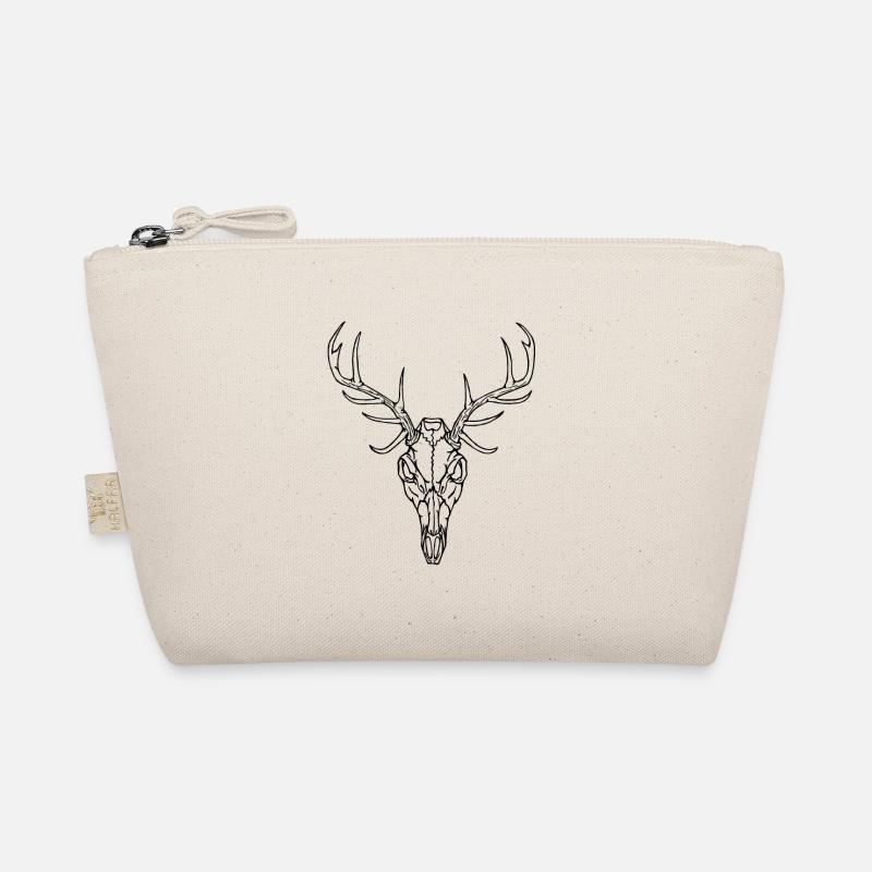 Angry Deer Skull Organic Pouch