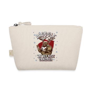 Brodolf Gainzdeer Christmas Bodybuilding Fitness - Organic Pouch - nature - Front