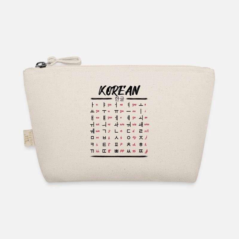 Learn Korean Hangul Characters Organic Pouch
